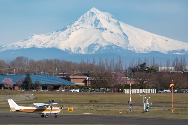 Aircraft on ramp at airport